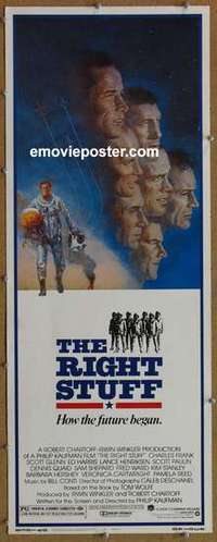 b503 RIGHT STUFF insert movie poster '83 classic first astronauts!