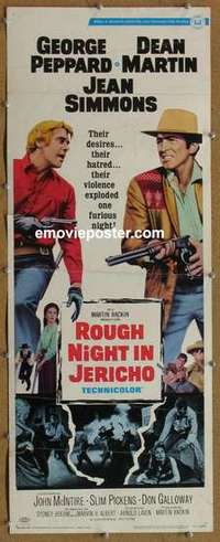 b520 ROUGH NIGHT IN JERICHO insert movie poster '67 Dean Martin