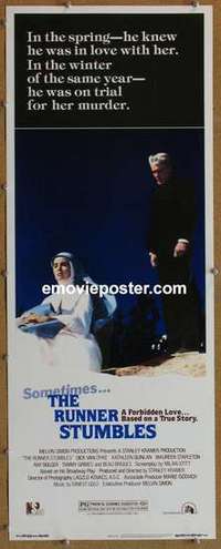 b523 RUNNER STUMBLES insert movie poster '79 Van Dyke, bad priest!