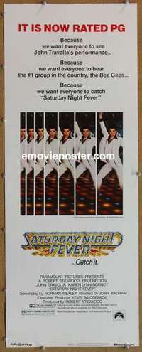 b533 SATURDAY NIGHT FEVER insert movie poster R1979 John Travolta