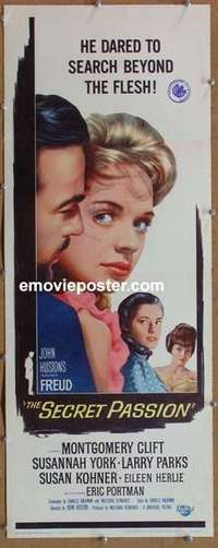 b228 FREUD insert movie poster '63 Secret Passion, Montgomery Clift