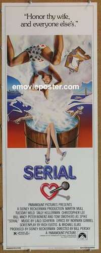 b542 SERIAL insert movie poster '80 Martin Mull, Tuesday Weld