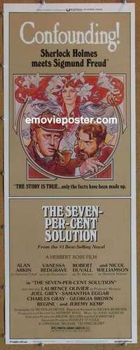 b544 SEVEN-PER-CENT SOLUTION insert movie poster '76 Sherlock Holmes
