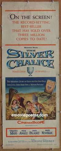 b555 SILVER CHALICE insert movie poster '55 Mayo, 1st Paul Newman!