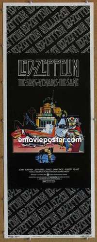 b574 SONG REMAINS THE SAME insert movie poster '76 Led Zeppelin, rock!