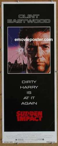 b592 SUDDEN IMPACT insert movie poster '83 Clint Eastwood, Dirty Harry