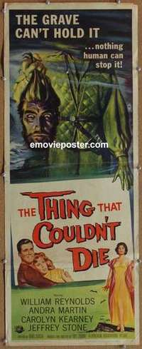 b621 THING THAT COULDN'T DIE insert movie poster '58 Universal horror