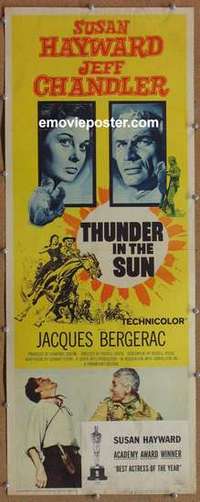 b632 THUNDER IN THE SUN insert movie poster '59 Susan Hayward