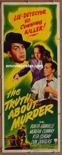 b643 TRUTH ABOUT MURDER insert movie poster '46 Granville, Conway