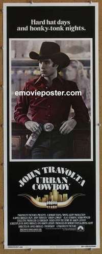 b657 URBAN COWBOY insert movie poster '80 John Travolta, Debra Winger