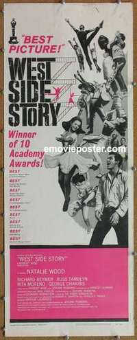 b677 WEST SIDE STORY insert '62 Academy Award winning classic musical, Natalie Wood, Richard Beymer