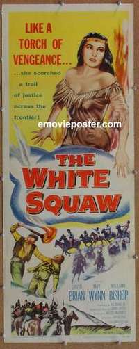 b682 WHITE SQUAW insert movie poster '56 Native American Indians!