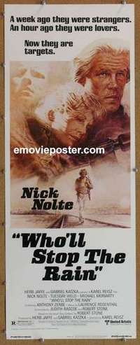 b685 WHO'LL STOP THE RAIN insert movie poster '78 Nick Nolte, Weld