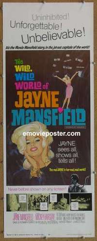b690 WILD, WILD WORLD OF JAYNE MANSFIELD insert movie poster '68