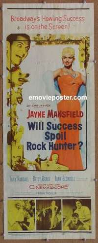 b691 WILL SUCCESS SPOIL ROCK HUNTER insert movie poster '57 Mansfield