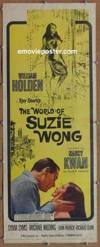 b702 WORLD OF SUZIE WONG insert movie poster '60 William Holden, Kwan