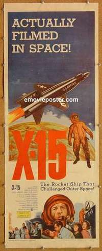 b705 X-15 insert movie poster '61 Charles Bronson, Mary Tyler Moore