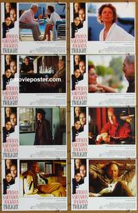 c865 TWILIGHT 8 English movie lobby cards '97 Paul Newman, Sarandon