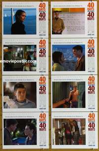 c034 40 DAYS & 40 NIGHTS 8 movie lobby cards '02 Josh Hartnett