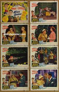 c048 AFRICA SCREAMS 8 movie lobby cards '49 Bud Abbott & Lou Costello!