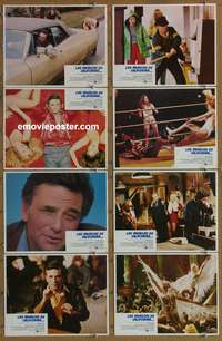 c057 ALL THE MARBLES 8 Spanish/US movie lobby cards '81 female wrestling!