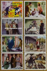 c081 ASSASSINATION IN ROME 8 movie lobby cards '65 O'Brian, Charisse