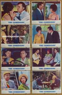 c200 COMEDIANS 8 movie lobby cards '67 Richard Burton, Liz Taylor