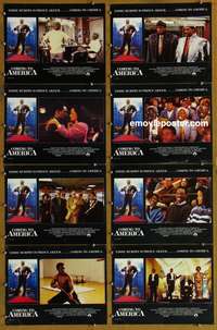 c201 COMING TO AMERICA 8 English movie lobby cards '88 Eddie Murphy