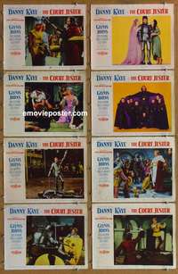 c206 COURT JESTER 8 movie lobby cards '55 Danny Kaye, Basil Rathbone