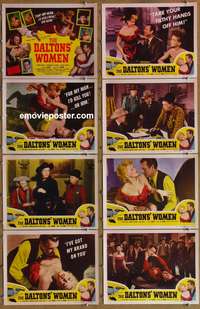 c216 DALTONS' WOMEN 8 movie lobby cards '50 Tom Neal, Pamela Blake