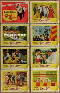 c217 DANCE WITH ME HENRY 8 movie lobby cards '56 Abbott & Costello