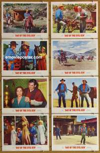 c227 DAY OF THE EVIL GUN 8 movie lobby cards '68 Glenn Ford, Kennedy