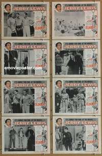 c234 DELICATE DELINQUENT 8 movie lobby cards R62 teen-age Jerry Lewis!