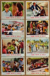 c239 DIME WITH A HALO 8 movie lobby cards '63 Barbara Luna, Langton