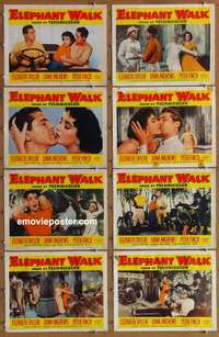 c253 ELEPHANT WALK 8 movie lobby cards '54 Elizabeth Taylor, Finch