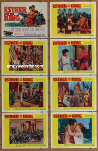 c262 ESTHER & THE KING 8 movie lobby cards '60 Joan Collins, Bava