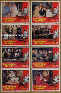 c293 FITZWILLY 8 movie lobby cards '68 Dick Van Dyke, Frazetta art!