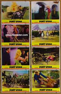 c306 FORT UTAH 8 movie lobby cards '66 John Ireland, Virginia Mayo
