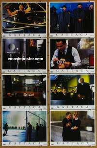 c323 GATTACA 8 movie lobby cards '97 Ethan Hawke, Jude Law, Thurman