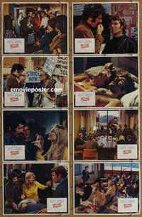 c328 GETTING STRAIGHT 8 movie lobby cards '70 Candice Bergen, Gould