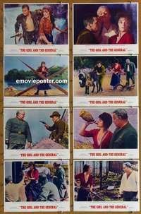 c334 GIRL & THE GENERAL 8 movie lobby cards '67 Rod Steiger, Lisi