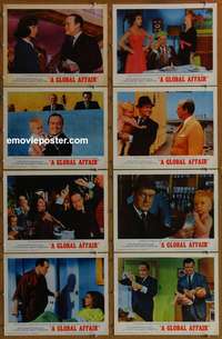 c337 GLOBAL AFFAIR 8 movie lobby cards '64 Bob Hope, Yvonne De Carlo