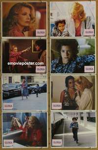c338 GLORIA 8 movie lobby cards '80 John Cassavetes, Gena Rowlands