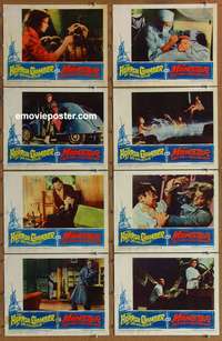 c392 HORROR CHAMBER OF DR FAUSTUS/MANSTER 8 movie lobby cards '62 wild!