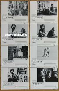 c424 INTERIORS 8 movie lobby cards '78 Woody Allen, Diane Keaton
