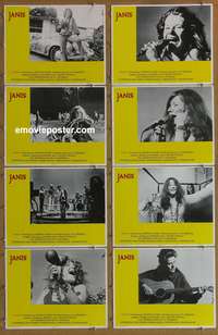 c437 JANIS 8 Spanish/US movie lobby cards '75 Joplin, rock 'n' roll!