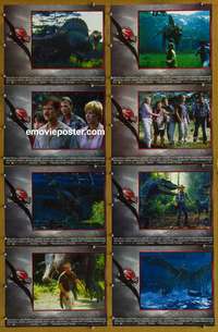 c451 JURASSIC PARK 3 8 movie lobby cards '01 Sam Neill, dinosaurs!