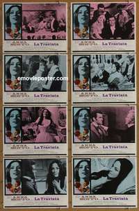 c468 LA TRAVIATA 8 movie lobby cards '67 Anna Moffo
