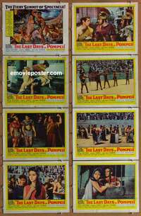 c472 LAST DAYS OF POMPEII 8 movie lobby cards '60 Steve Reeves