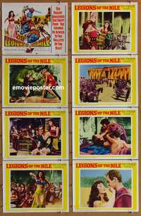 c484 LEGIONS OF THE NILE 8 movie lobby cards '60 Italian epic!